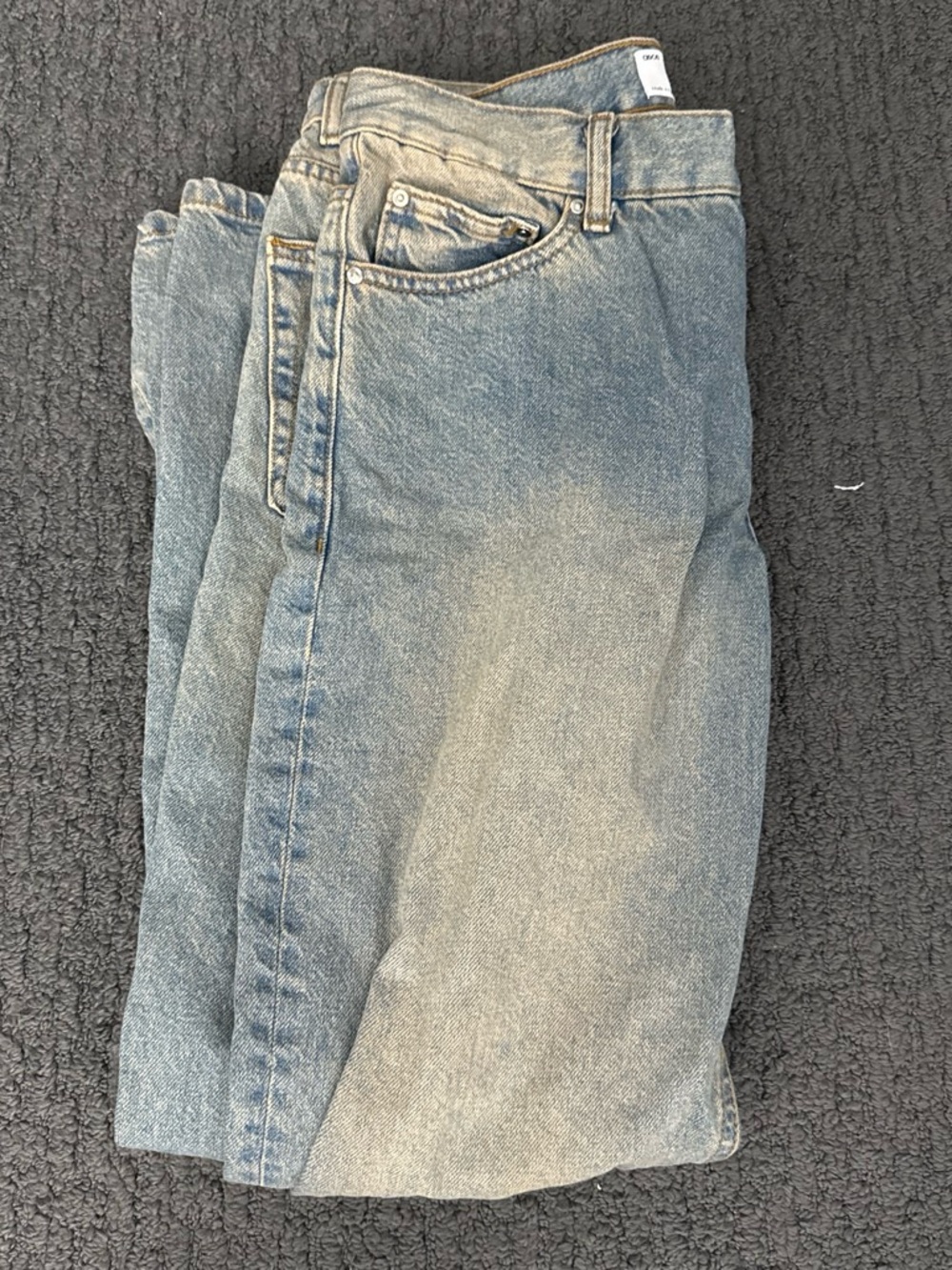 Relaxed Fit Men's Light Blue Washed Jeans